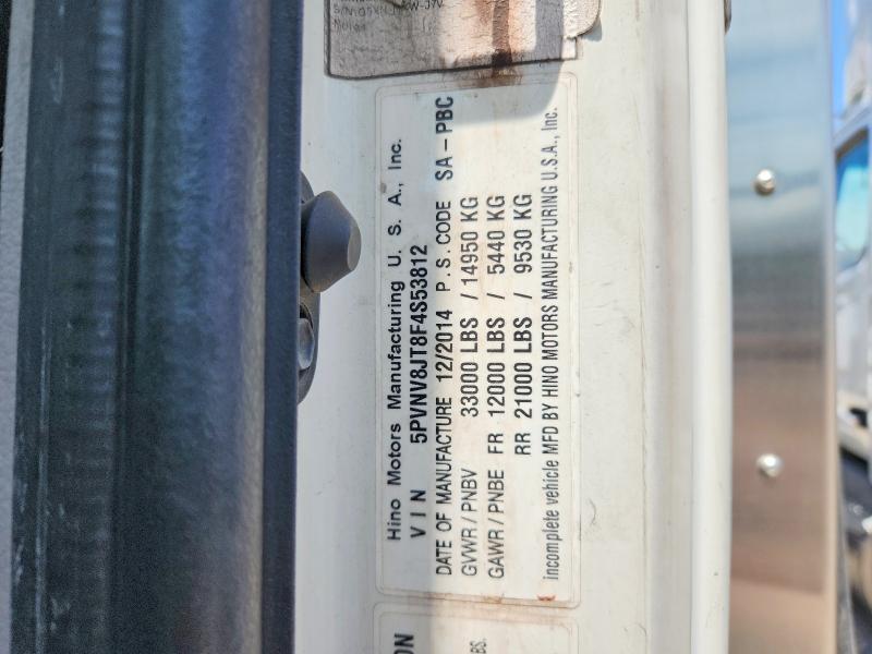 Aukcja sprzedaży 2015 Hino Hino 338, vin: 5PVNV8JT8F4S53812, numer aukcji: 57665746