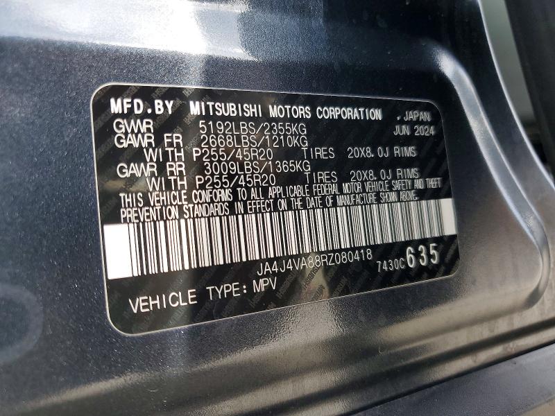 Продаж на аукціоні авто 2024 Mitsubishi Outlander, vin: JA4J4VA88RZ080418, номер лоту: 61162516
