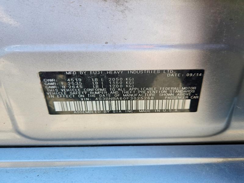 Aukcja sprzedaży 2015 Subaru Legacy, vin: 4S3BNBA60F3025268, numer aukcji: 60134856