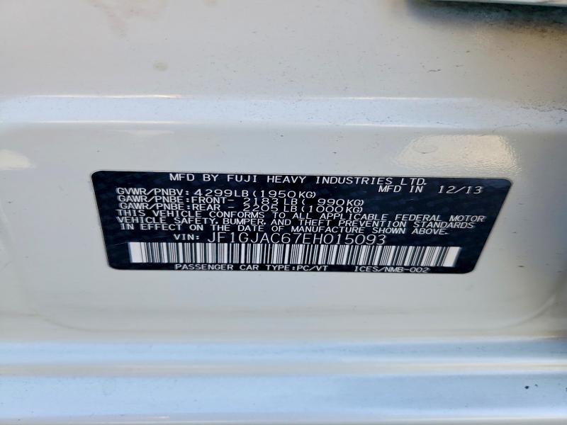 Продаж на аукціоні авто 2014 Subaru Impreza, vin: JF1GJAC67EH015093, номер лоту: 59824486