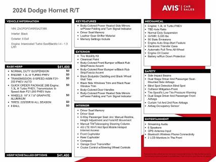 Продаж на аукціоні авто 2024 Dodge Hornet, vin: ZACPDFCW0R3A27395, номер лоту: 62206216