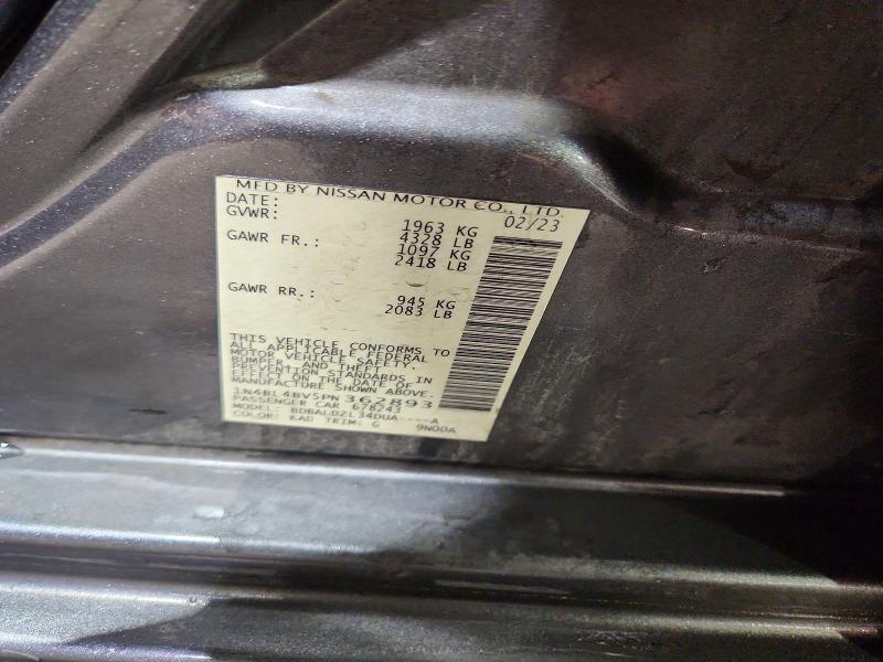61426216 :رقم المزاد ، 1N4BL4BV5PN362893 vin ، 2023 Nissan Altima مزاد بيع
