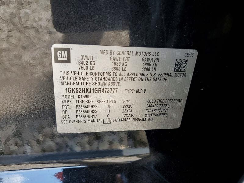 Продаж на аукціоні авто 2016 Gmc Yukon Xl, vin: 1GKS2HKJ1GR473777, номер лоту: 60278036