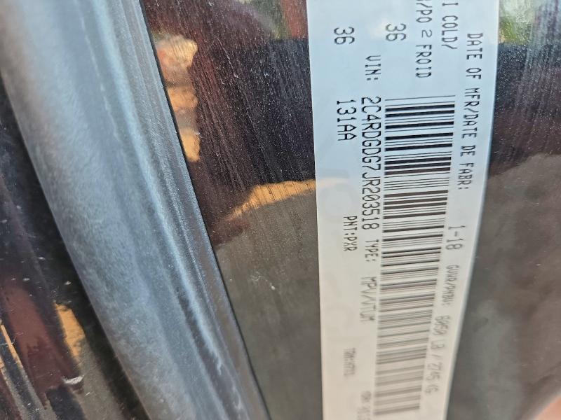 Aukcja sprzedaży 2018 Dodge Grand Caravan, vin: 2C4RDGDG7JR203518, numer aukcji: 58737796