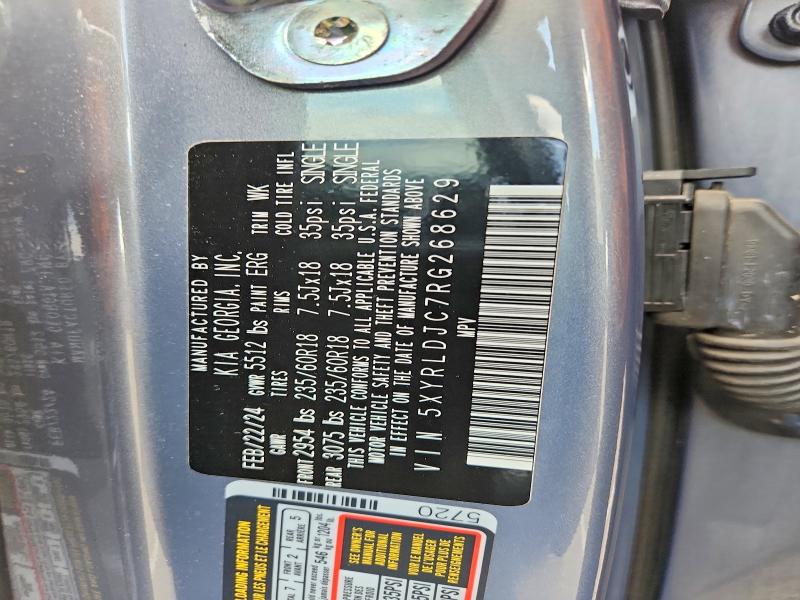 Aukcja sprzedaży 2024 Kia Sorento, vin: 5XYRLDJC7RG268629, numer aukcji: 63334956