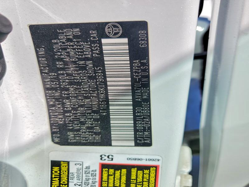 59676506 :رقم المزاد ، 4T1B61HK6KU796845 vin ، 2019 Toyota Camry مزاد بيع