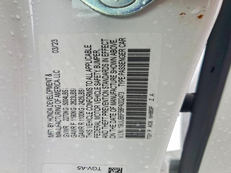 Aukcja sprzedaży 2023 Acura Tlx, vin: 19UUB6F58PA002473, numer aukcji: 61840026