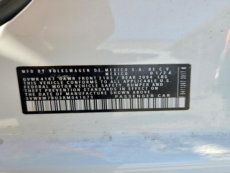 Продажа на аукционе авто 2024 Volkswagen Jetta, vin: 3VWBM7BU3RM041073, номер лота: 63198616