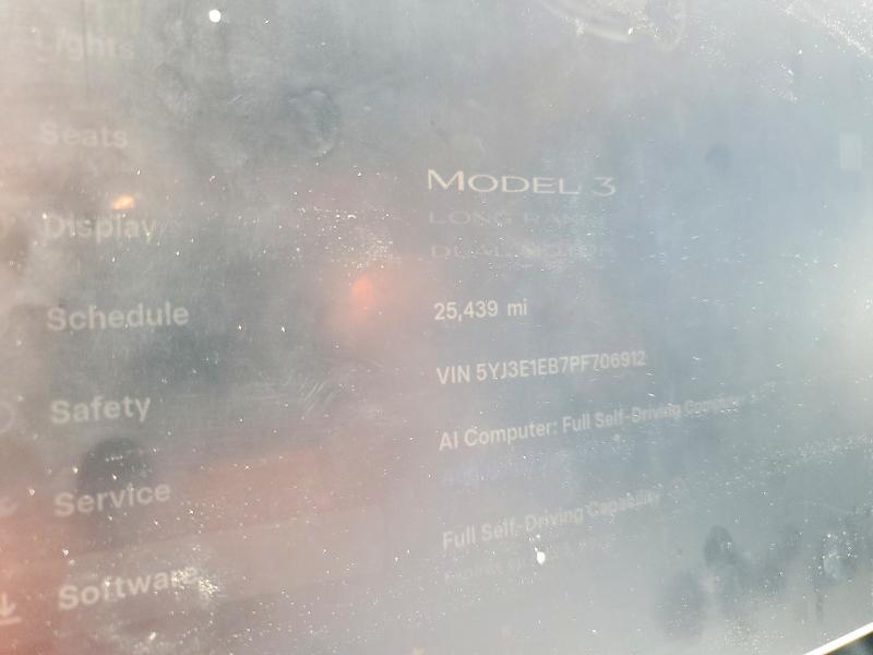 Продажа на аукционе авто 2023 Tesla Model 3, vin: 5YJ3E1EB7PF706912, номер лота: 60053796