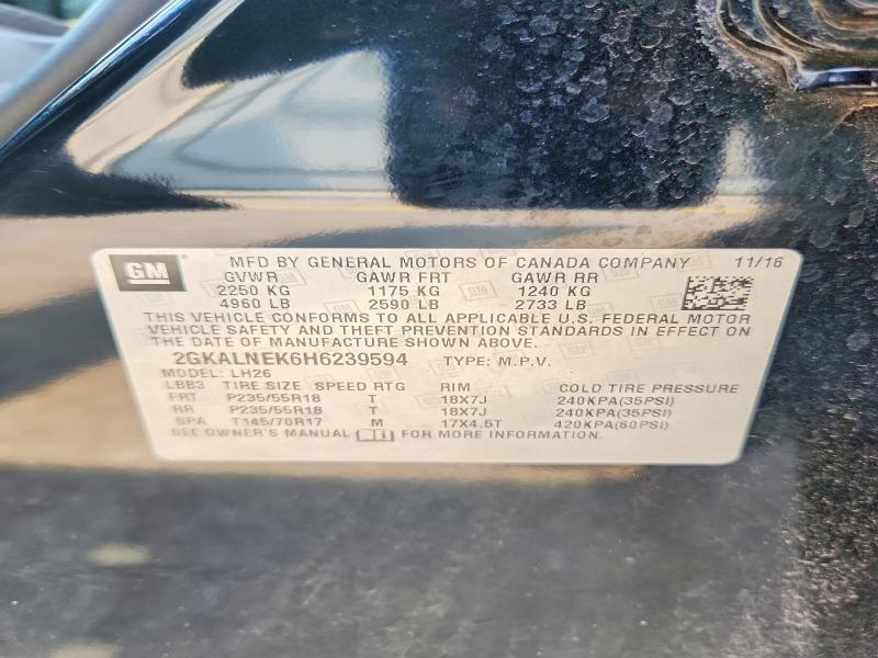 Продаж на аукціоні авто 2017 Gmc Terrain, vin: 2GKALNEK6H6239594, номер лоту: 61065126