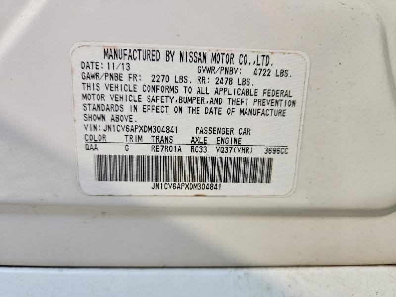 Aukcja sprzedaży 2013 Infiniti G37 Sedan, vin: JN1CV6APXDM304841, numer aukcji: 61744616