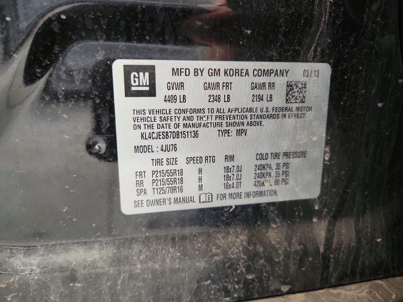 Продаж на аукціоні авто 2013 Buick Encore, vin: KL4CJESB7DB151136, номер лоту: 61705116