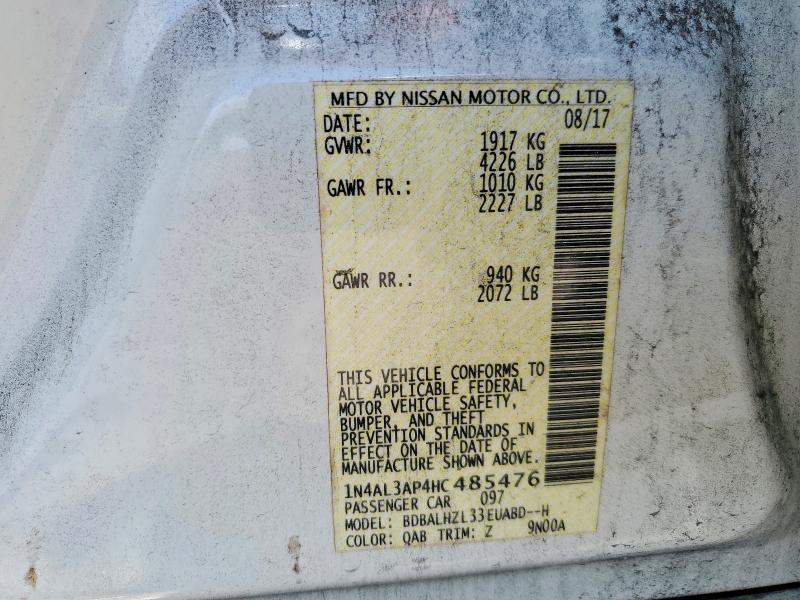 Продаж на аукціоні авто 2017 Nissan Altima, vin: 1N4AL3AP4HC485476, номер лоту: 61772826