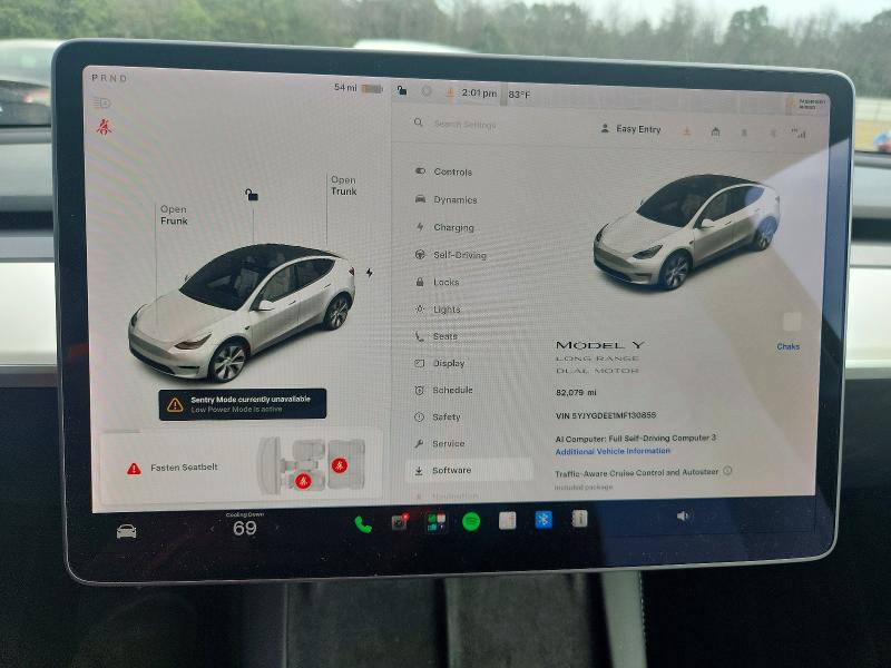 60703316 :رقم المزاد ، 5YJYGDEE1MF130855 vin ، 2021 Tesla Model Y مزاد بيع