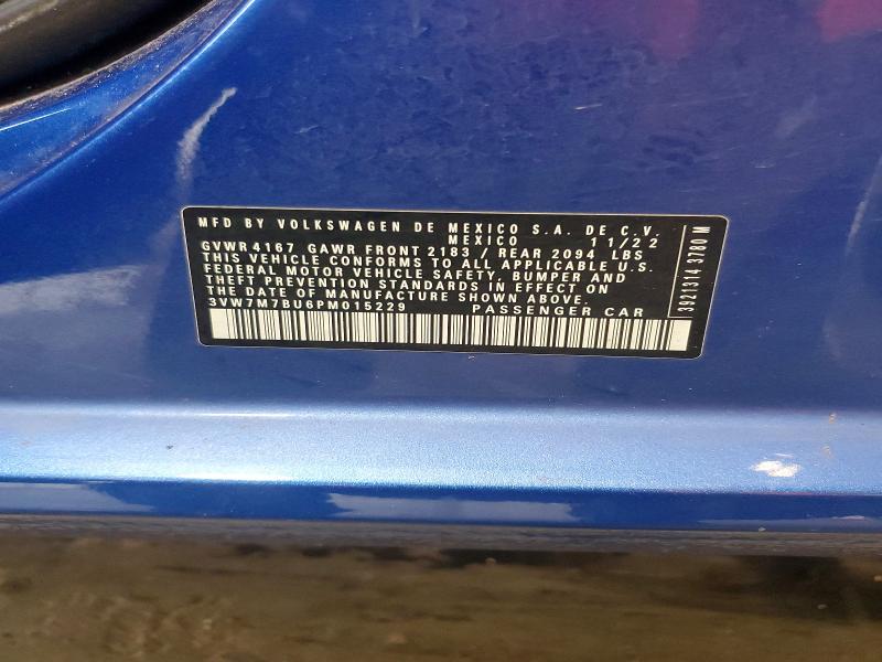 62230116 :رقم المزاد ، 3VW7M7BU6PM015229 vin ، 2023 Volkswagen Jetta مزاد بيع
