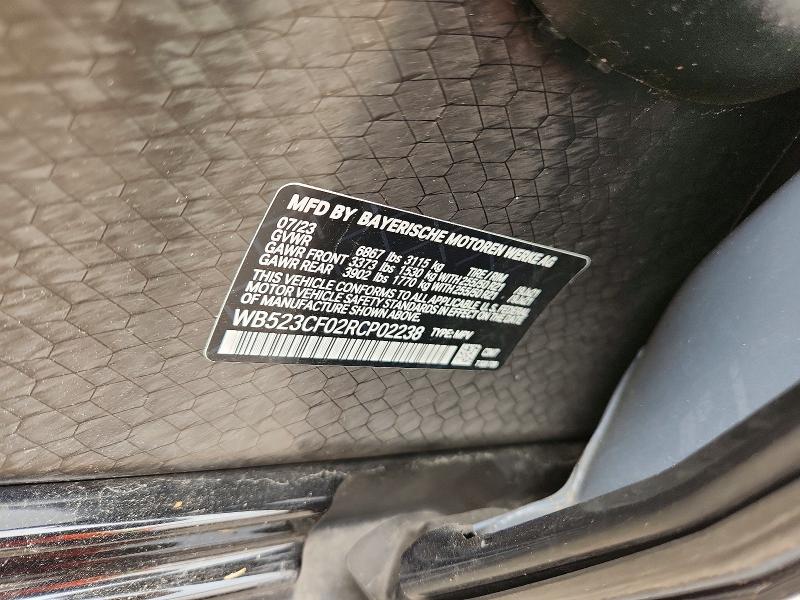 2024 Bmw Ix მანქანა იყიდება აუქციონზე, vin: WB523CF02RCP02238, აუქციონის ნომერი: 59984686