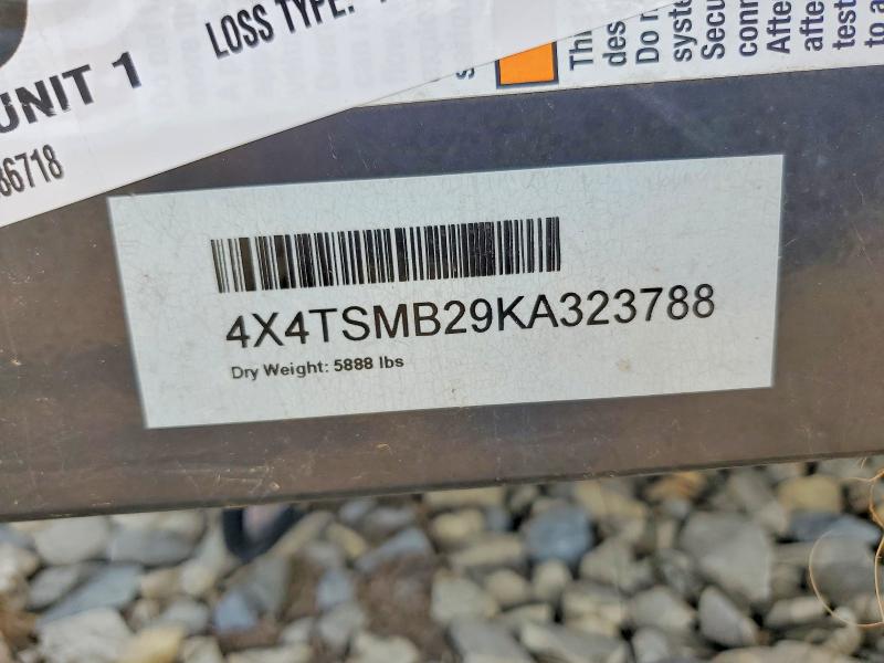 Auction sale of the 2019 Salem Smt26dble, vin: 4X4TSMB29KA323788, lot number: 62134756