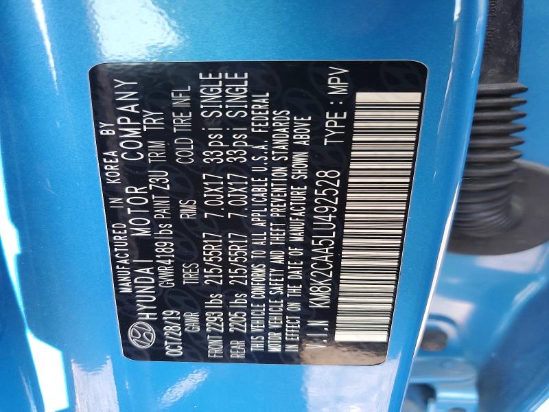 Aukcja sprzedaży 2020 Hyundai Kona, vin: KM8K2CAA5LU492528, numer aukcji: 61987916