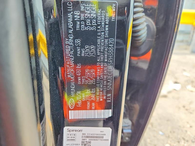 Продаж на аукціоні авто 2024 Hyundai Tucson, vin: 5NMJECDE5RH388420, номер лоту: 60052646