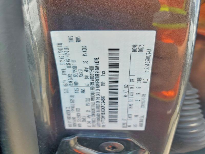 Aukcja sprzedaży 2019 Ford F150, vin: 1FTEW1E4XKFC24687, numer aukcji: 61419466