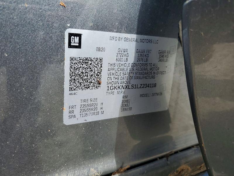 Aukcja sprzedaży 2020 Gmc Acadia, vin: 1GKKNXLS1LZ234118, numer aukcji: 61177316