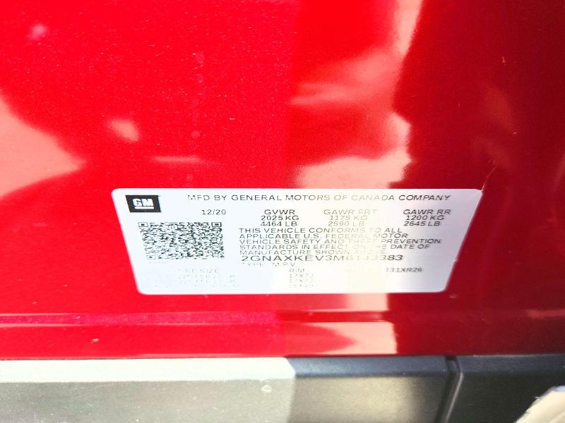 Продажа на аукционе авто 2021 Chevrolet Equinox, vin: 2GNAXKEV3M6143383, номер лота: 61525766