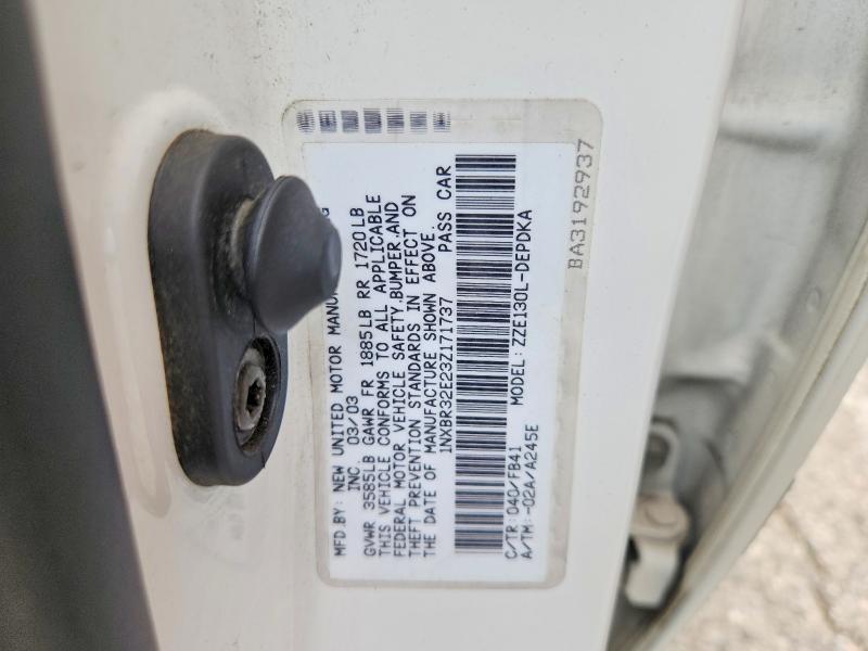 60647546 :رقم المزاد ، 1NXBR32E23Z171737 vin ، 2003 Toyota Corolla مزاد بيع
