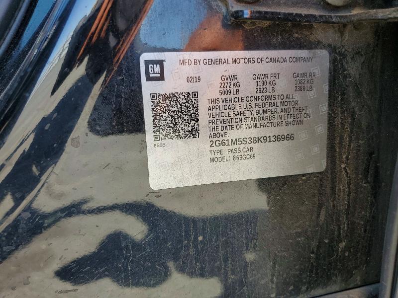 2019 Cadillac Xts მანქანა იყიდება აუქციონზე, vin: 2G61M5S38K9136966, აუქციონის ნომერი: 62323706