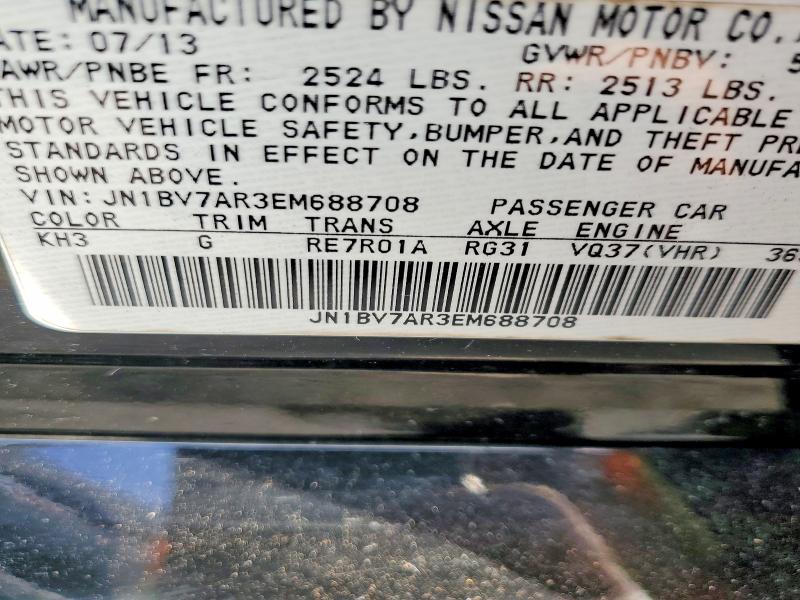 Продажа на аукционе авто 2014 Infiniti Q50, vin: JN1BV7AR3EM688708, номер лота: 59738226
