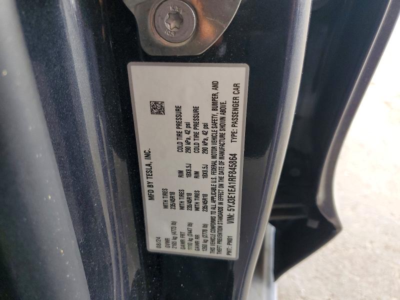 Продажа на аукционе авто 2024 Tesla Model 3, vin: 5YJ3E1EA1RF845864, номер лота: 62095326