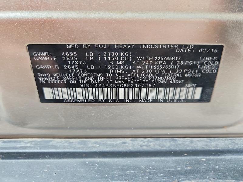 Aukcja sprzedaży 2015 Subaru Outback, vin: 4S4BSBFC8F3307287, numer aukcji: 60225626