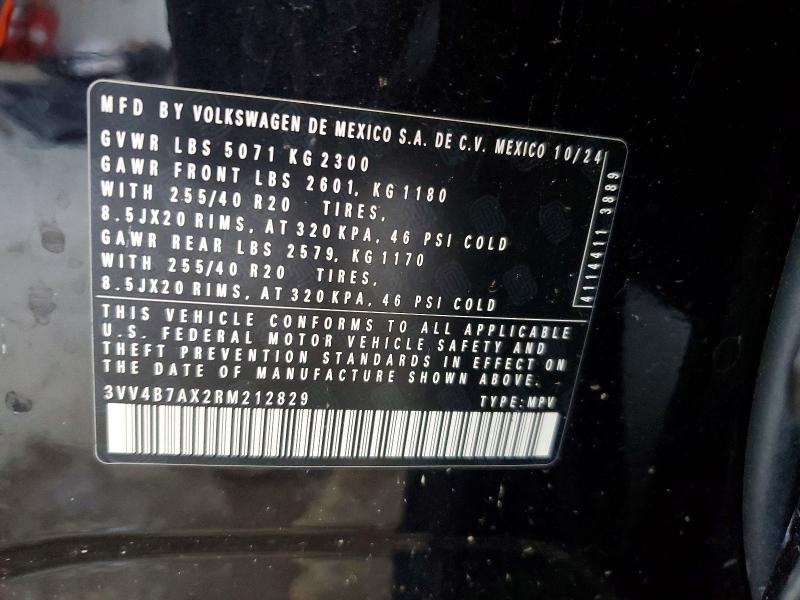 Aukcja sprzedaży 2024 Volkswagen Tiguan, vin: 3VV4B7AX2RM212829, numer aukcji: 85621865