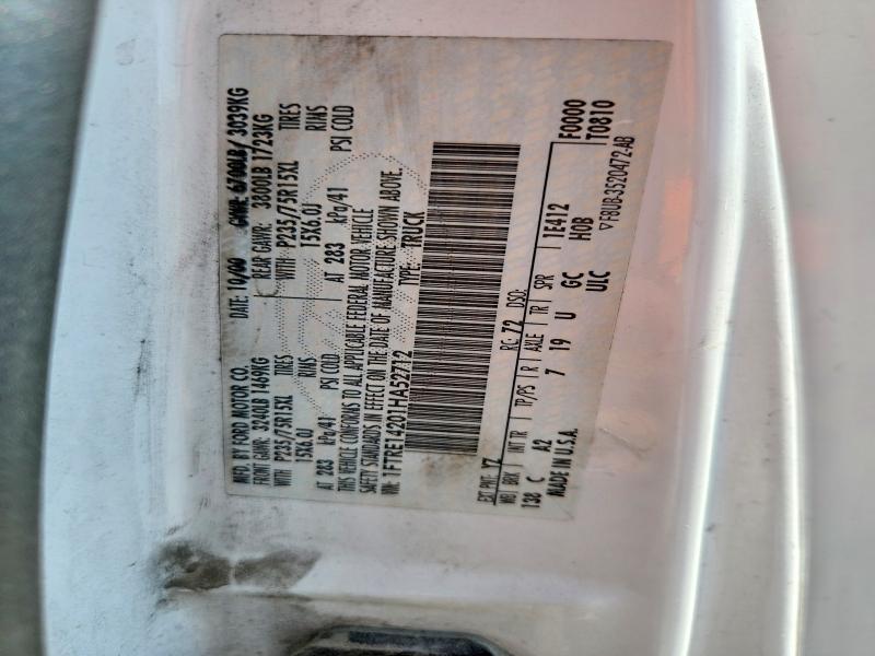 Aukcja sprzedaży 2001 Ford Econoline, vin: 1FTRE14201HA52712, numer aukcji: 63702136