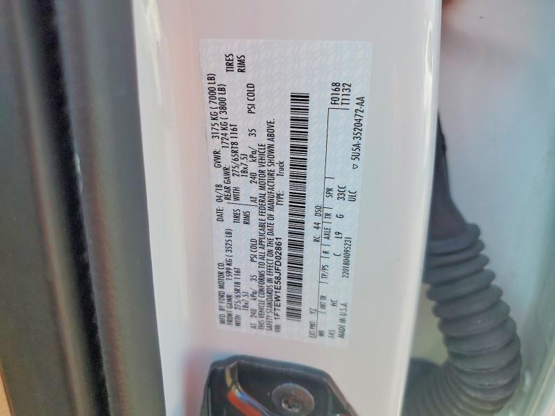 Продаж на аукціоні авто 2018 Ford F150, vin: 1FTEW1E58JFD02861, номер лоту: 59862996