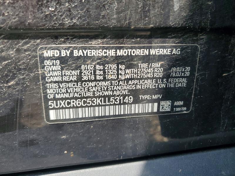 Продаж на аукціоні авто 2019 Bmw X5, vin: 5UXCR6C53KLL53149, номер лоту: 60167196