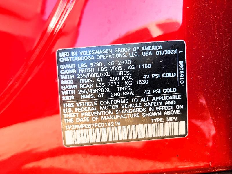 2023 Volkswagen Id.4 მანქანა იყიდება აუქციონზე, vin: 1V2FMPE87PC014216, აუქციონის ნომერი: 60193256