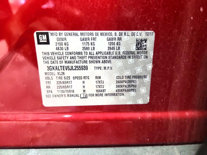 Aukcja sprzedaży 2018 Gmc Terrain, vin: 3GKALTEV6JL255939, numer aukcji: 61579426