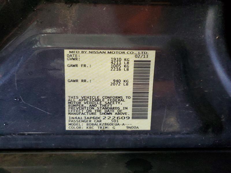Aukcja sprzedaży 2013 Nissan Altima, vin: 1N4AL3AP6DC222609, numer aukcji: 53044276