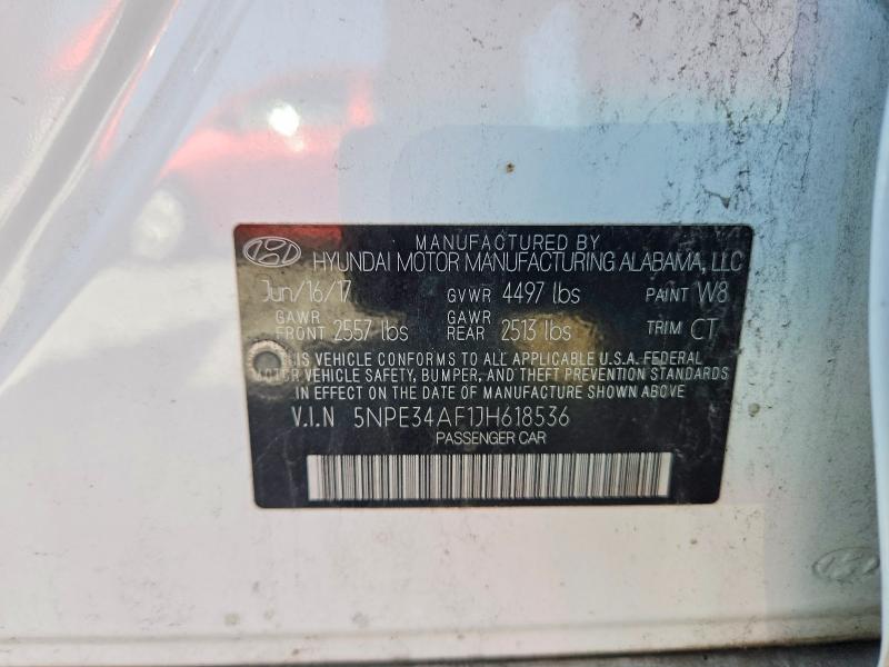 Aukcja sprzedaży 2018 Hyundai Sonata, vin: 5NPE34AF1JH618536, numer aukcji: 62036066