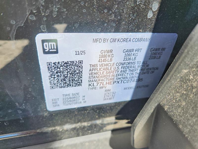 Aukcja sprzedaży 2026 Chevrolet Trax, vin: KL77LHEPXTC074195, numer aukcji: 63226556