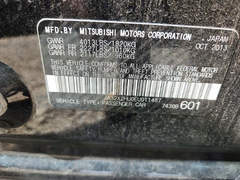 Продаж на аукціоні авто 2014 Mitsubishi Lancer, vin: JA32X2HU0EU011487, номер лоту: 62405956