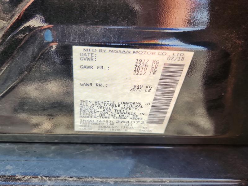Продажа на аукционе авто 2018 Nissan Altima, vin: 1N4AL3AP8JC284072, номер лота: 62096966