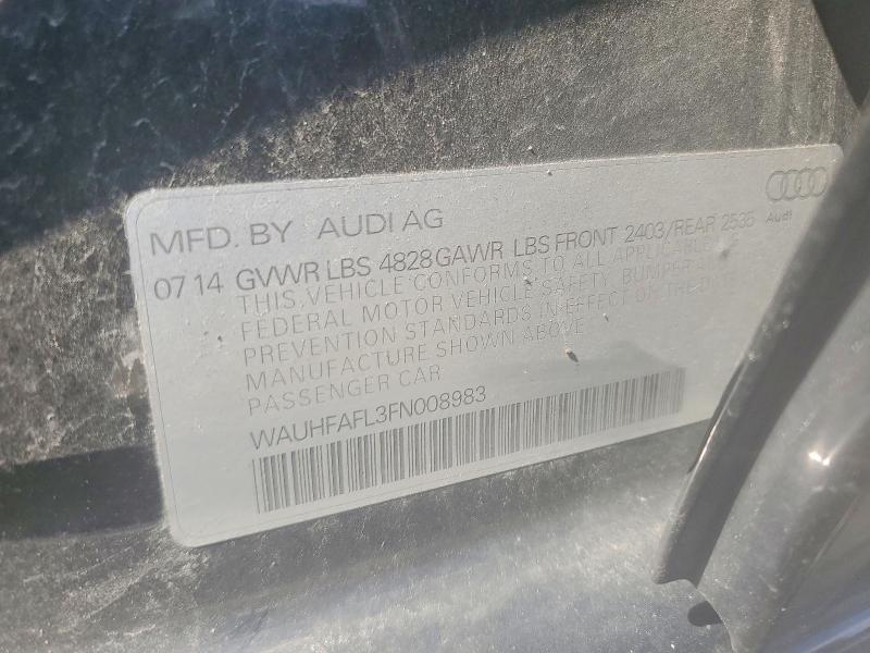 2015 Audi A4 მანქანა იყიდება აუქციონზე, vin: WAUHFAFL3FN008983, აუქციონის ნომერი: 62291816