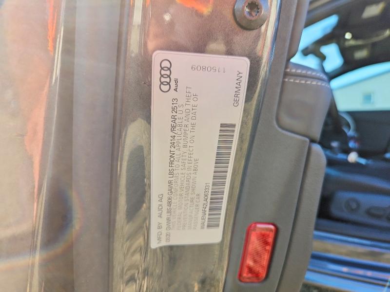Продажа на аукционе авто 2020 Audi A4, vin: WAUENAF42LA063331, номер лота: 60668626