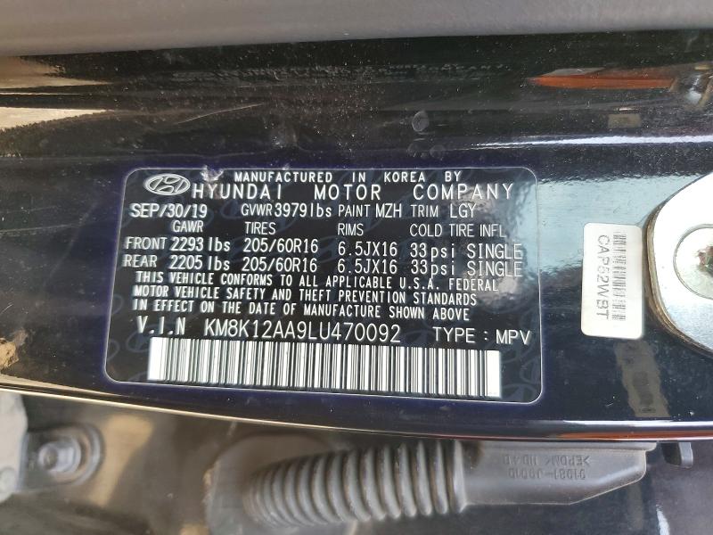 Продаж на аукціоні авто 2020 Hyundai Kona, vin: KM8K12AA9LU470092, номер лоту: 60498786