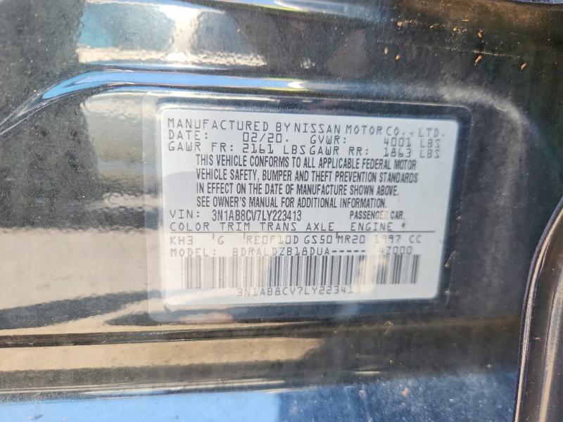 60451666 :رقم المزاد ، 3N1AB8CV7LY223413 vin ، 2020 Nissan Sentra مزاد بيع