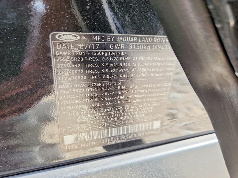 Продаж на аукціоні авто 2017 Land Rover Range Rover, vin: SALGS2FE6HA362940, номер лоту: 59157596
