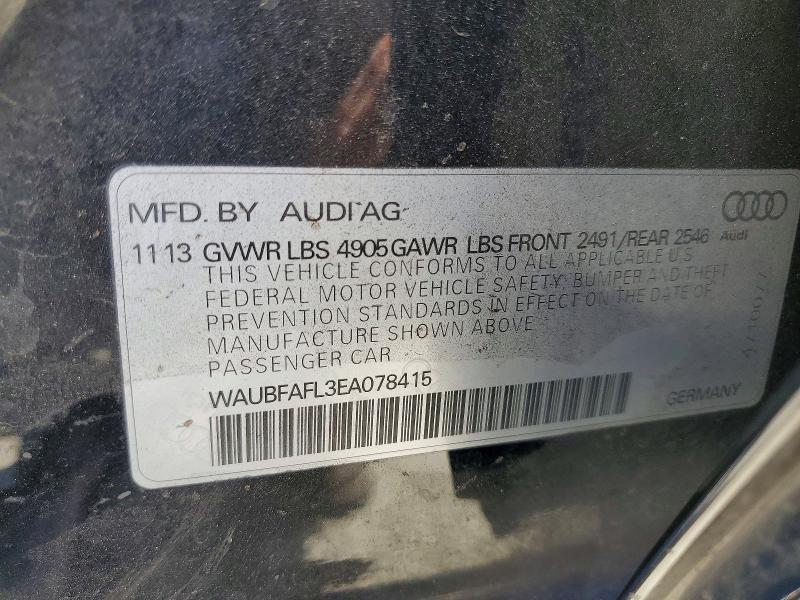 Aukcja sprzedaży 2014 Audi A4, vin: WAUBFAFL3EA078415, numer aukcji: 85620625