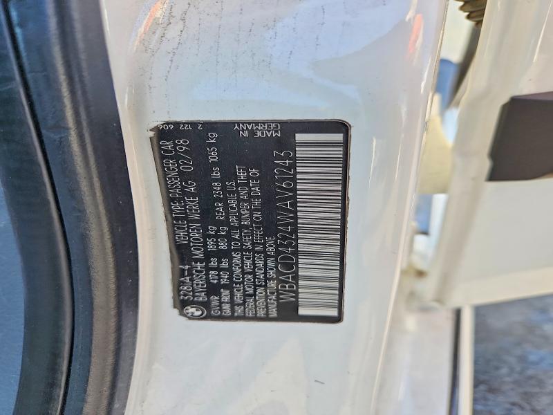 63509926 :رقم المزاد ، WBACD4324WAV61243 vin ، 1998 Bmw 328 مزاد بيع