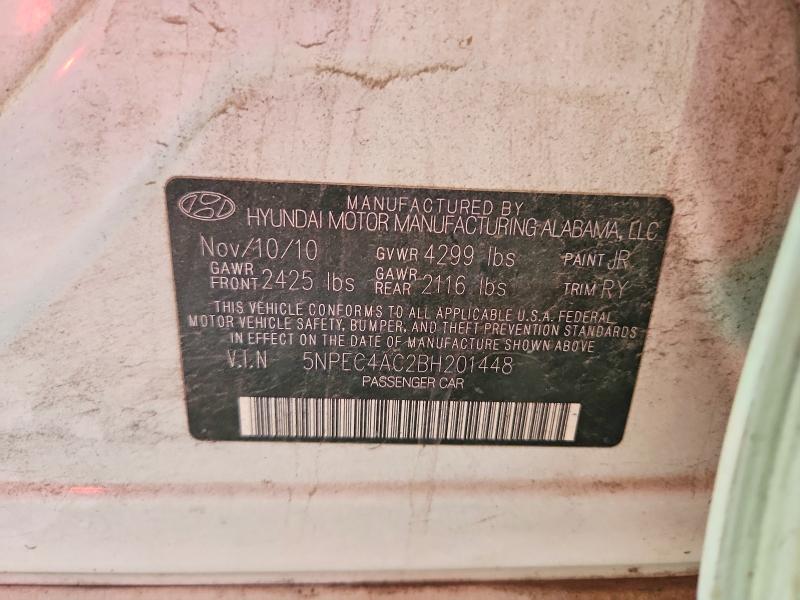 59577896 :رقم المزاد ، 5NPEC4AC2BH201448 vin ، 2011 Hyundai Sonata مزاد بيع